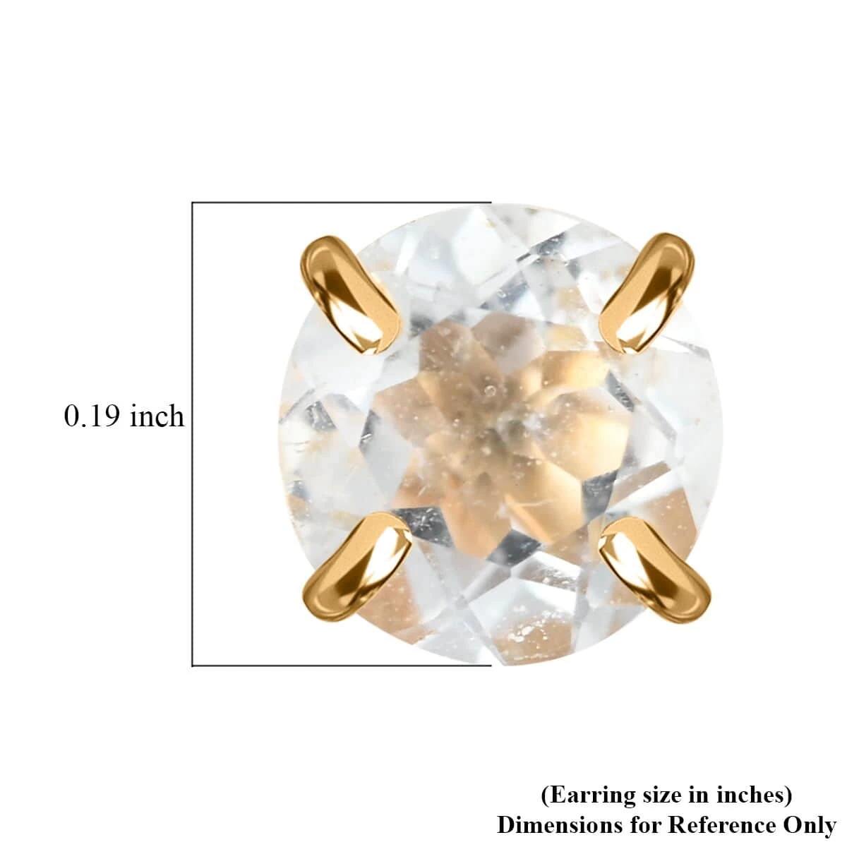 14K Yellow Gold Aquamarine Solitaire Stud Earrings 0.50 Ctw 7 14K Yellow Gold Aquamarine Solitaire Stud Earrings 0.50 Ctw - Image 5