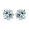 Aquamarine Stud Earrings, Solitaire Earrings, Solitaire Studs, Aquamarine Earrings, 14K Yellow Gold Earrings 1.50 Ctw -Jewelry store 7373383