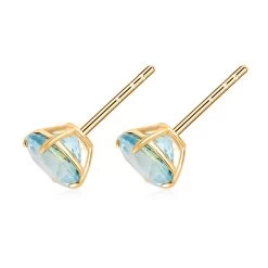 Aquamarine Stud Earrings, Solitaire Earrings, Solitaire Studs, Aquamarine Earrings, 14K Yellow Gold Earrings 1.50 Ctw 10 Aquamarine Stud Earrings, Solitaire Earrings, Solitaire Studs, Aquamarine Earrings, 14K Yellow Gold Earrings 1.50 Ctw -Jewelry store 7373383 3