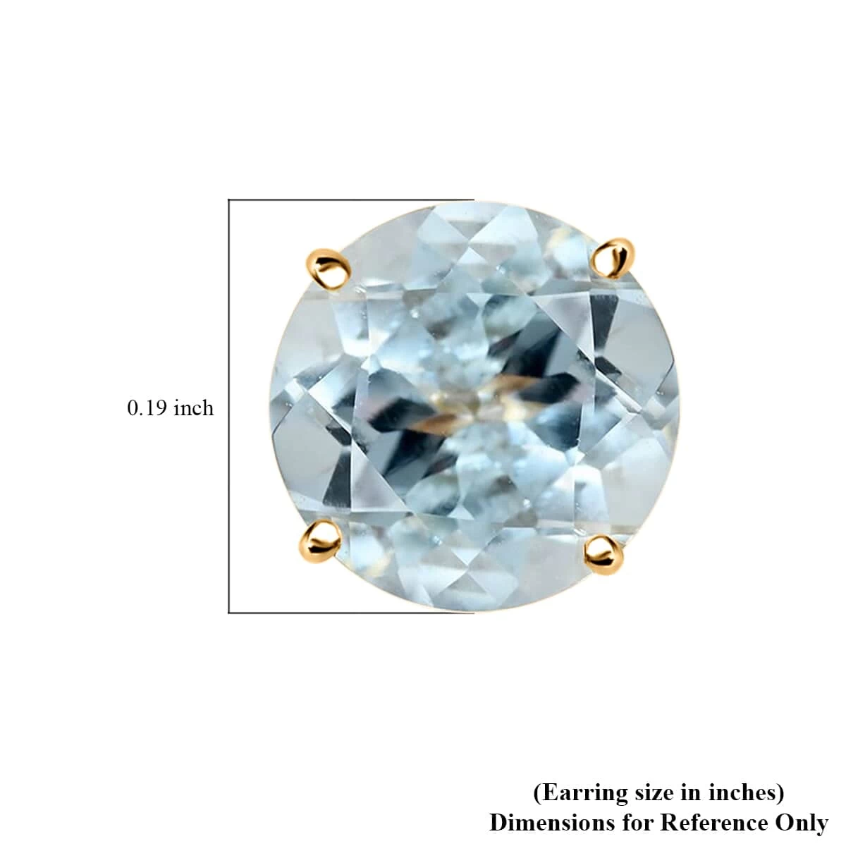 Aquamarine Stud Earrings, Solitaire Earrings, Solitaire Studs, Aquamarine Earrings, 14K Yellow Gold Earrings 1.50 Ctw 7 Aquamarine Stud Earrings, Solitaire Earrings, Solitaire Studs, Aquamarine Earrings, 14K Yellow Gold Earrings 1.50 Ctw - Image 5