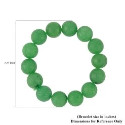 Green Jade (D) 13-15mm Beaded Stretch Bracelet 304.00 Ctw -Jewelry store 7378401 4