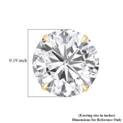 14K Yellow Gold Simulated Diamond Solitaire Stud Earrings 1.60 Ctw -Jewelry store 7379409 3
