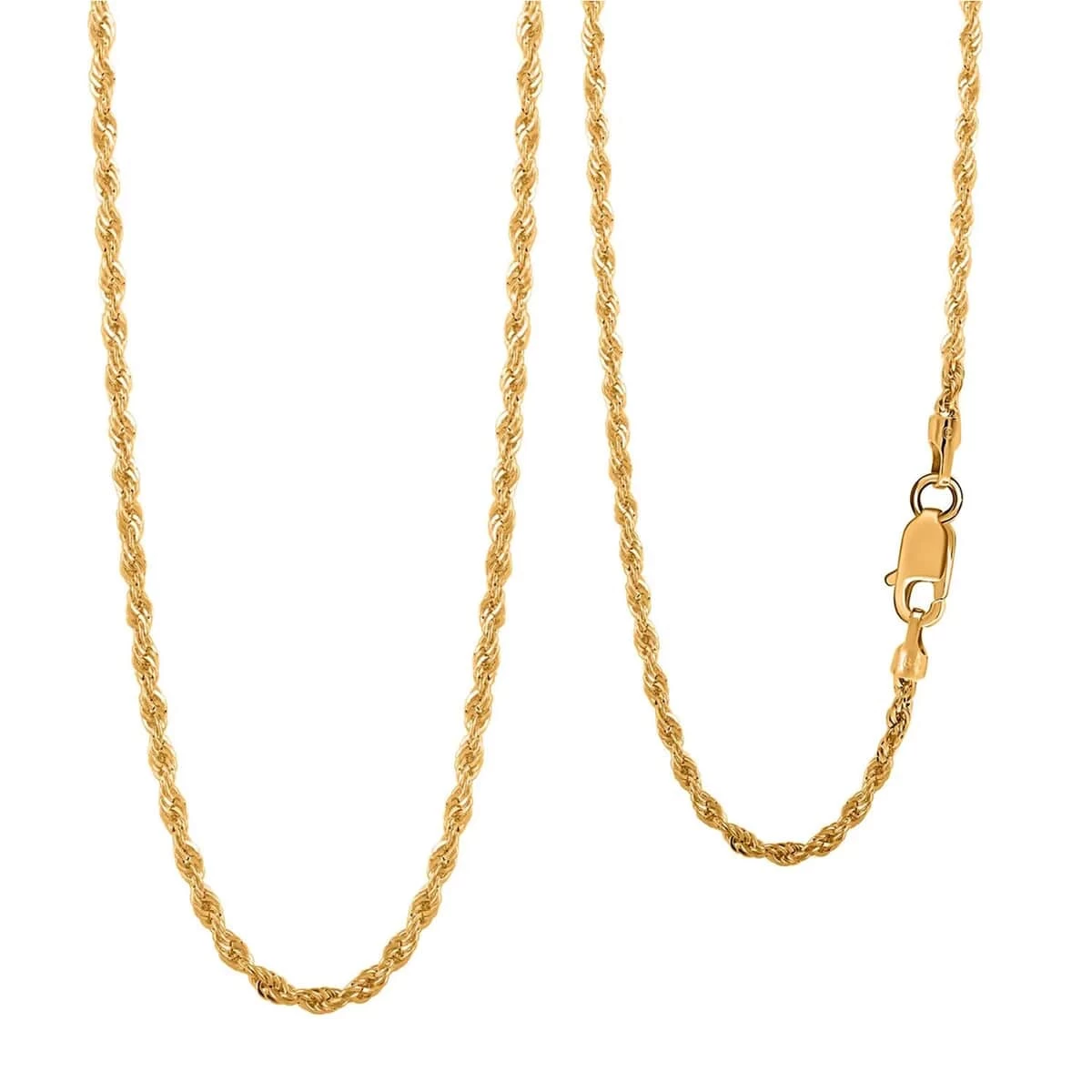 18K Yellow Gold 1.5mm Rope Necklace 18 Inches 1.7 Grams 3 18K Yellow Gold 1.5mm Rope Necklace 18 Inches 1.7 Grams