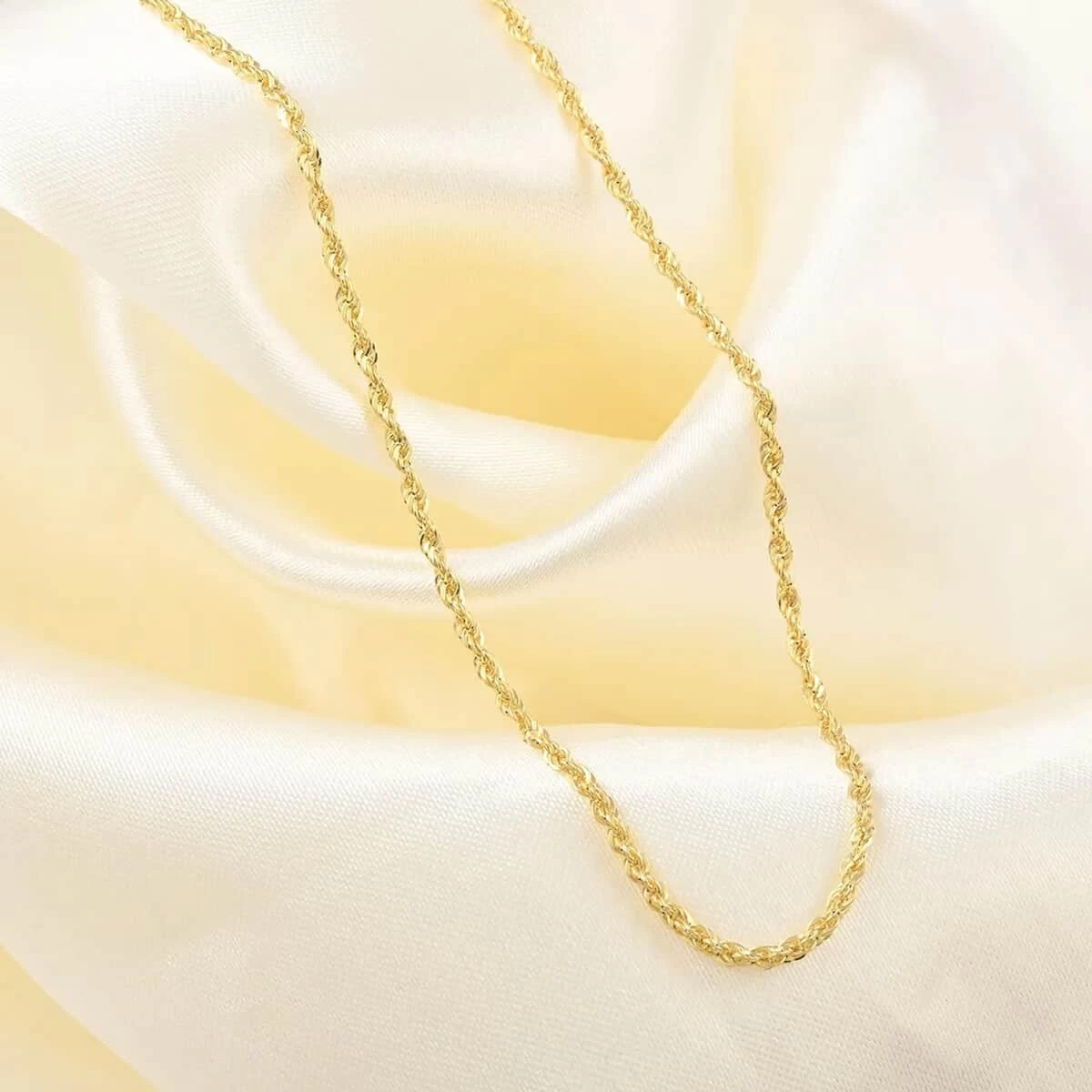 18K Yellow Gold 1.5mm Rope Necklace 18 Inches 1.7 Grams 4 18K Yellow Gold 1.5mm Rope Necklace 18 Inches 1.7 Grams - Image 2