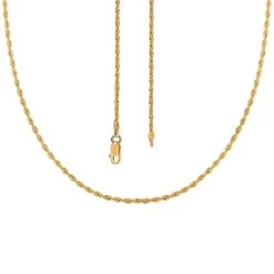 18K Yellow Gold 1.5mm Rope Necklace 18 Inches 1.7 Grams 12 18K Yellow Gold 1.5mm Rope Necklace 18 Inches 1.7 Grams -Jewelry store 7379933 4