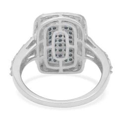 One Time Only Blue Diamond (IR), Diamond Ring In Platinum Over Sterling Silver 1.00 Ctw -Jewelry store 7379987 4