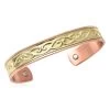 Magnetic By Design Swirl Pattern Cuff Bracelet | Durable Cuff Bracelet | Dual Tone Cuff Bracelet |Cuff Bracelet In Rosetone And Goldtone (7.50 In) -Jewelry store 7381382