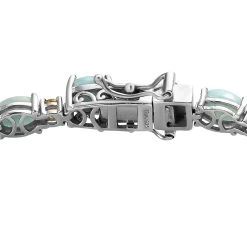 Larimar And Multi-Tourmaline Bracelet In Platinum Over Sterling Silver (8.00 In) 10.70 Grams 18.65 Ctw -Jewelry store 7381818 3