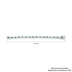 Larimar And Multi-Tourmaline Bracelet In Platinum Over Sterling Silver (8.00 In) 10.70 Grams 18.65 Ctw -Jewelry store 7381818 4