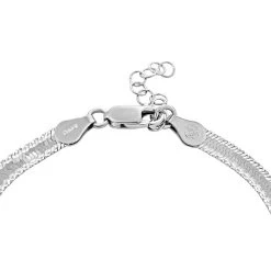 Italian Sterling Silver Herringbone Bracelet (7.00 In) (4.10 G) -Jewelry store 7382389 3