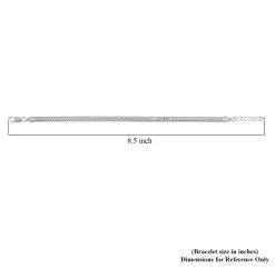 Italian Sterling Silver Herringbone Bracelet (7.00 In) (4.10 G) -Jewelry store 7382389 4