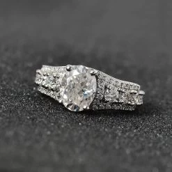 Moissanite Ring, Sterling Silver Ring, Fashion Ring For Women, Jewelry For Her 3.25 Ctw -Jewelry store 7383195 1