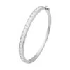 Moissanite Bangle Bracelet In Rhodium Over Sterling Silver (6.50 In) 4.15 Ctw 1 Moissanite Bangle Bracelet In Rhodium Over Sterling Silver (6.50 In) 4.15 Ctw -Jewelry store 7384798