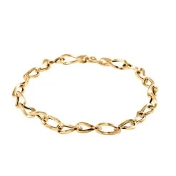 Torchon Mirror Italian 14K Yellow Gold Bracelet (7.50 In) (1.85 G)