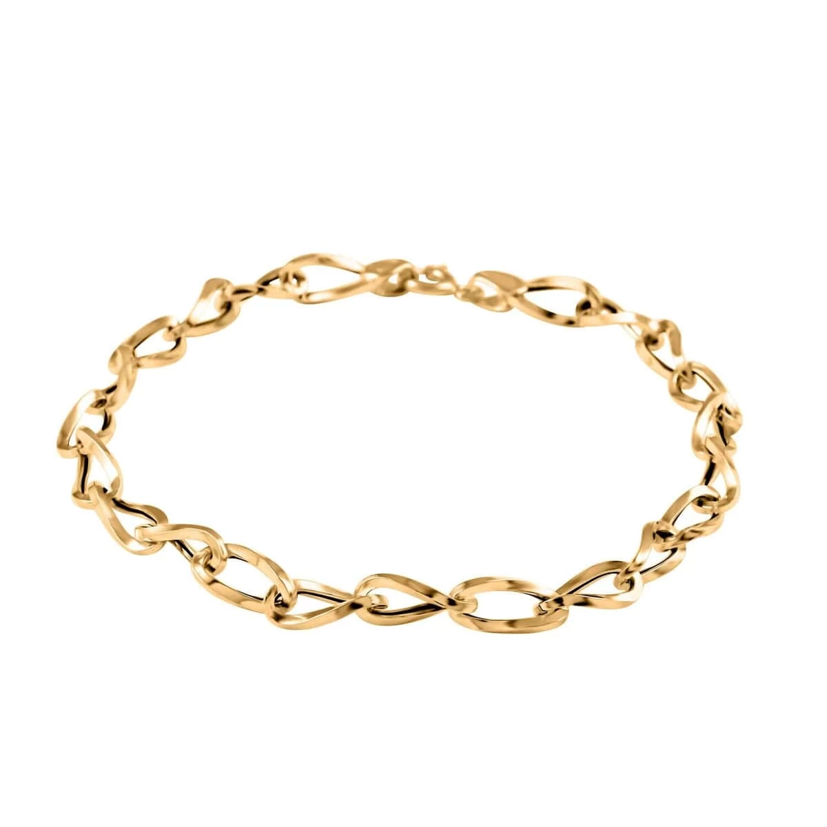 Torchon Mirror Italian 14K Yellow Gold Bracelet (7.50 In) (1.85 G) 3 Torchon Mirror Italian 14K Yellow Gold Bracelet (7.50 In) (1.85 G)