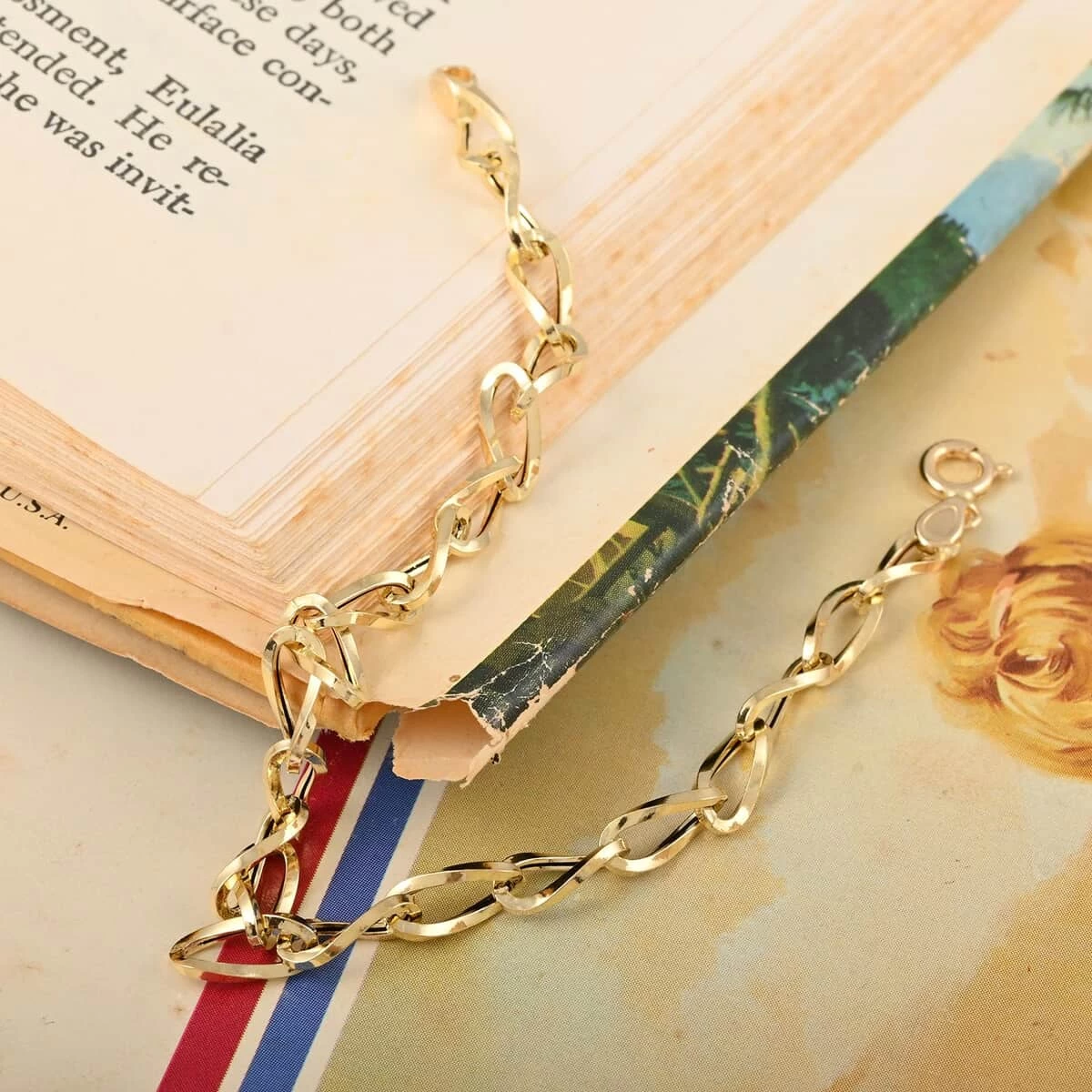 Torchon Mirror Italian 14K Yellow Gold Bracelet (7.50 In) (1.85 G) 4 Torchon Mirror Italian 14K Yellow Gold Bracelet (7.50 In) (1.85 G) - Image 2