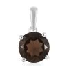 Brazilian Smoky Quartz Solitaire Pendant In Sterling Silver 2.65 Ctw -Jewelry store 7386109