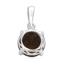 Brazilian Smoky Quartz Solitaire Pendant In Sterling Silver 2.65 Ctw 12 Brazilian Smoky Quartz Solitaire Pendant In Sterling Silver 2.65 Ctw -Jewelry store 7386109 4