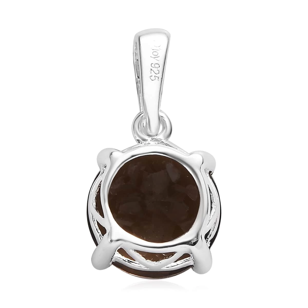 Brazilian Smoky Quartz Solitaire Pendant In Sterling Silver 2.65 Ctw 7 Brazilian Smoky Quartz Solitaire Pendant In Sterling Silver 2.65 Ctw - Image 5