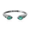 Emeraldine Quartz (Triplet) Cuff Bracelet In Stainless Steel (7.25 In) 12.50 Ctw 1 Emeraldine Quartz (Triplet) Cuff Bracelet In Stainless Steel (7.25 In) 12.50 Ctw -Jewelry store 7386229