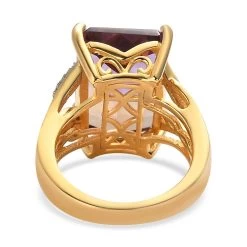 AAA Anahi Ametrine And Diamond Split Shank Ring In Vermeil Yellow Gold Over Sterling Silver 11.90 Ctw -Jewelry store 7386540 4