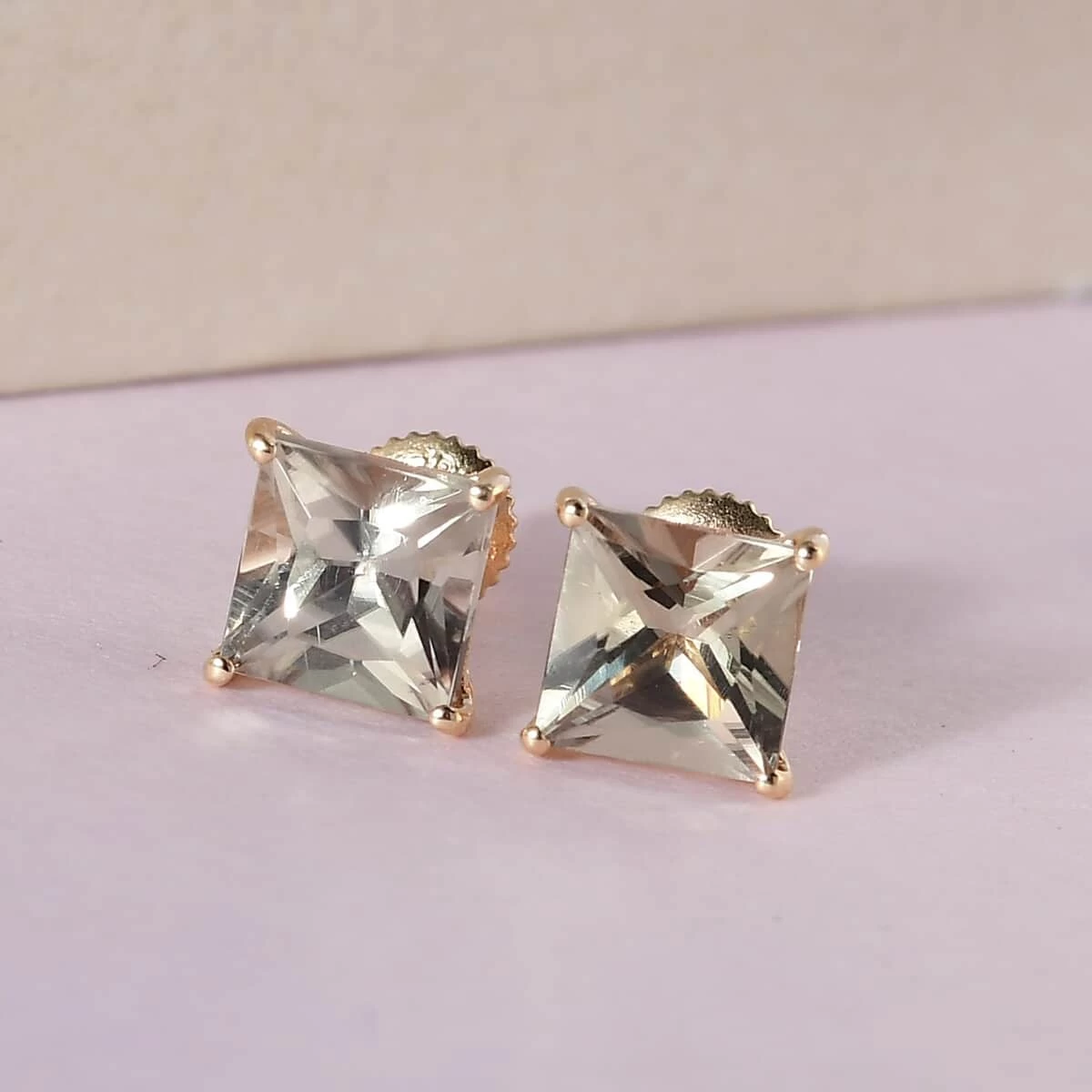 Iliana 18K Yellow Gold AAA Turkizite Solitaire Stud Earrings 2.50 Ctw 4 Iliana 18K Yellow Gold AAA Turkizite Solitaire Stud Earrings 2.50 Ctw - Image 2