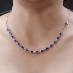 Kyanite Necklace 18 Inches Interchangeable Into Bracelet In Platinum Over Sterling Silver 9.75 Ctw -Jewelry store 7387002 2