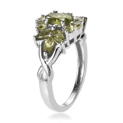 Arizona Peridot Ring In Platinum Over Sterling Silver 1.25 Ctw -Jewelry store 7387665 3
