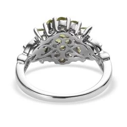 Arizona Peridot Ring In Platinum Over Sterling Silver 1.25 Ctw -Jewelry store 7387665 4