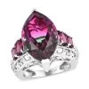 Watermelon Quartz (Triplet) And Orissa Rhodolite Garnet Ring In Platinum Over Sterling Silver 14.00 Ctw 1 Watermelon Quartz (Triplet) And Orissa Rhodolite Garnet Ring In Platinum Over Sterling Silver 14.00 Ctw -Jewelry store 7389034