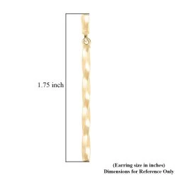 Sorrento Twisted Italian 10K Yellow Gold Earrings, Twisted Gold Earrings, Linear Gold Earrings, Drop And Linear Gold Earrings For Women, Gifts For Her, Gold Gift 1.35 Grams -Jewelry store 7389326 6