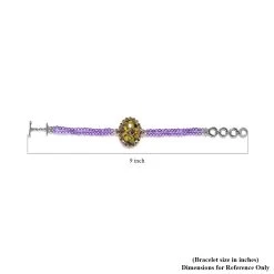 Tasmanian Stichtite And Multi Gemstone Bracelet In Vermeil YG And Platinum Over Sterling Silver (7.25 In) 31.00 Ctw -Jewelry store 7390393 4