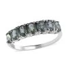Madagascar Green Sapphire 7 Stone Ring In Platinum Over Sterling Silver 1.60 Ctw -Jewelry store 7399591