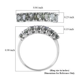 Madagascar Green Sapphire 7 Stone Ring In Platinum Over Sterling Silver 1.60 Ctw 11 Madagascar Green Sapphire 7 Stone Ring In Platinum Over Sterling Silver 1.60 Ctw -Jewelry store 7399591 4