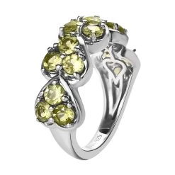American Natural Arizona Peridot Ring In Platinum Over Sterling Silver 1.85 Ctw -Jewelry store 7427005 3