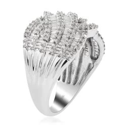 NY Closeout 10K White Gold G-H I1-I2 Diamond Swirl Design Ring 5.75 Grams 1.00 Ctw -Jewelry store 7433273 3