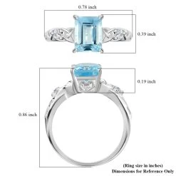 Sky Blue Topaz And White Topaz Ring In Sterling Silver 2.00 Ctw -Jewelry store 7456028 7