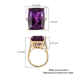 Luxoro 10K Yellow Gold Lab Grown Color Change Sapphire And Moissanite Ring 30.00 Ctw -Jewelry store 7457381 5