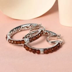 KARIS Multi Gemstone Hoop Earrings In Platinum Bond 15.85 Ctw 9 KARIS Multi Gemstone Hoop Earrings In Platinum Bond 15.85 Ctw -Jewelry store 7457786 1