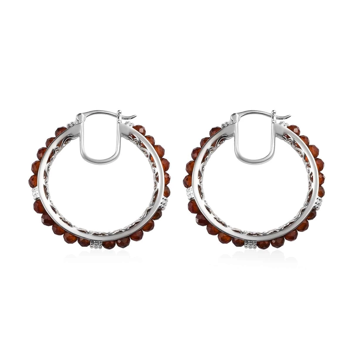 KARIS Multi Gemstone Hoop Earrings In Platinum Bond 15.85 Ctw 6 KARIS Multi Gemstone Hoop Earrings In Platinum Bond 15.85 Ctw - Image 4