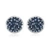 Venice Blue Diamond I1-I2 Stud Earrings In Platinum Over Sterling Silver 0.20 Ctw -Jewelry store 7460972