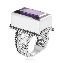 Artisan Crafted Lab Grown Color Change Sapphire Solitaire Ring In Sterling Silver 17.40 Ctw -Jewelry store 7461612 3