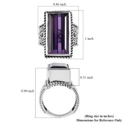 Artisan Crafted Lab Grown Color Change Sapphire Solitaire Ring In Sterling Silver 17.40 Ctw -Jewelry store 7461612 5