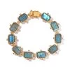 AAA Malagasy Labradorite And Orissa Rhodolite Garnet Bracelet In Vermeil Yellow Gold Over Sterling Silver (7.25 In) 42.00 Ctw -Jewelry store 7461747