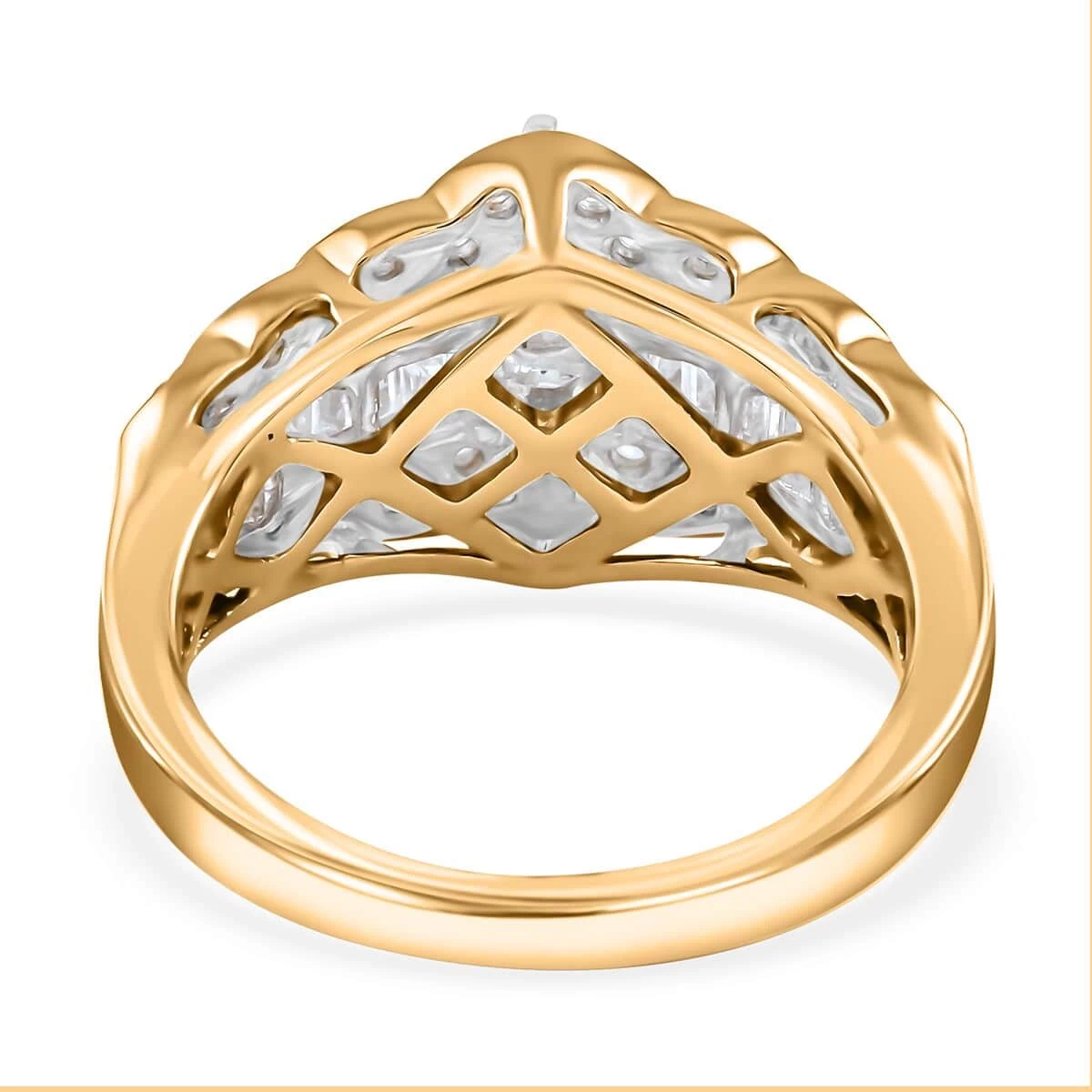 10K Yellow Gold Diamond Ring, 10K Yellow Gold Ring, Diamond Cluster Ring 5.40 Grams 1.00 Ctw 7 10K Yellow Gold Diamond Ring, 10K Yellow Gold Ring, Diamond Cluster Ring 5.40 Grams 1.00 Ctw - Image 5