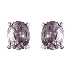 Tanzanian Lavender Spinel Stud Earrings In Platinum Over Sterling Silver 0.85 Ctw