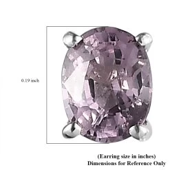 Tanzanian Lavender Spinel Stud Earrings In Platinum Over Sterling Silver 0.85 Ctw -Jewelry store 7480718 3