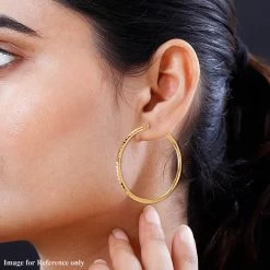 14K Yellow Gold Diamond-Cut Hoop Earrings 7.10 Grams -Jewelry store 7485526 2