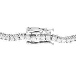 Luxoro 14K White Gold Diamond G-H, I2-I3 Tennis Bracelet (7.50 In) 8.85 Grams 3.00 Ctw -Jewelry store 7487075 3