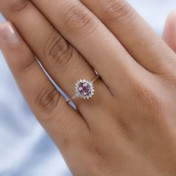 Luxoro 10K Yellow Gold AA Narsipatnam Purple Spinel And Diamond Halo Ring 0.90 Ctw 10 Luxoro 10K Yellow Gold AA Narsipatnam Purple Spinel And Diamond Halo Ring 0.90 Ctw -Jewelry store 7487092 2